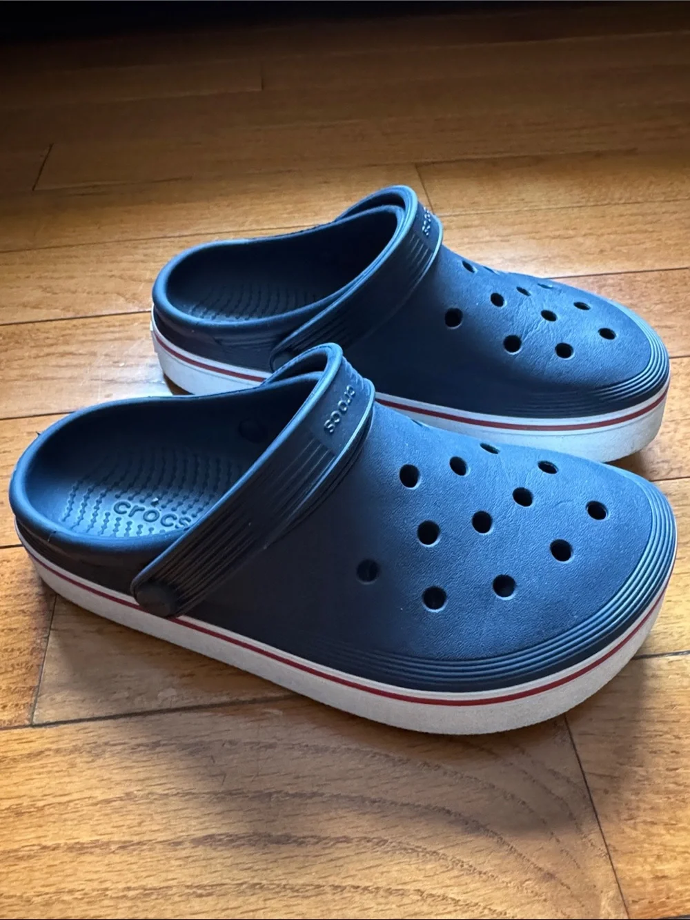 Navy Classic Crocs Clogs Women 7